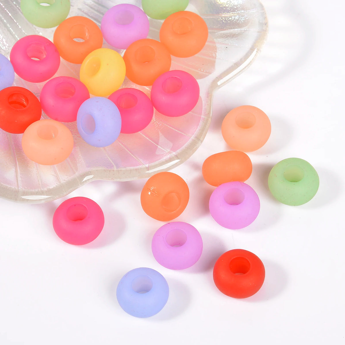 Mixed Rainbow Resin Spacer Beads for Jewelry Making