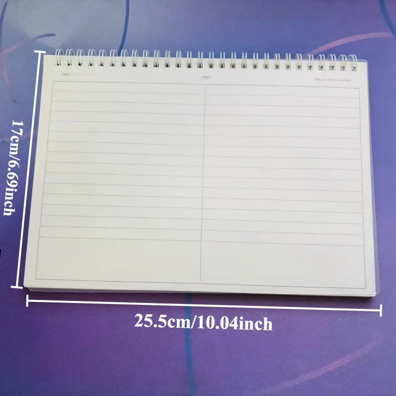 B5 Flip-Top Spiral Notebook with Thick Lined Paper, Matte Cover & Page Dividers – Ideal for College Notes & Exam Prep