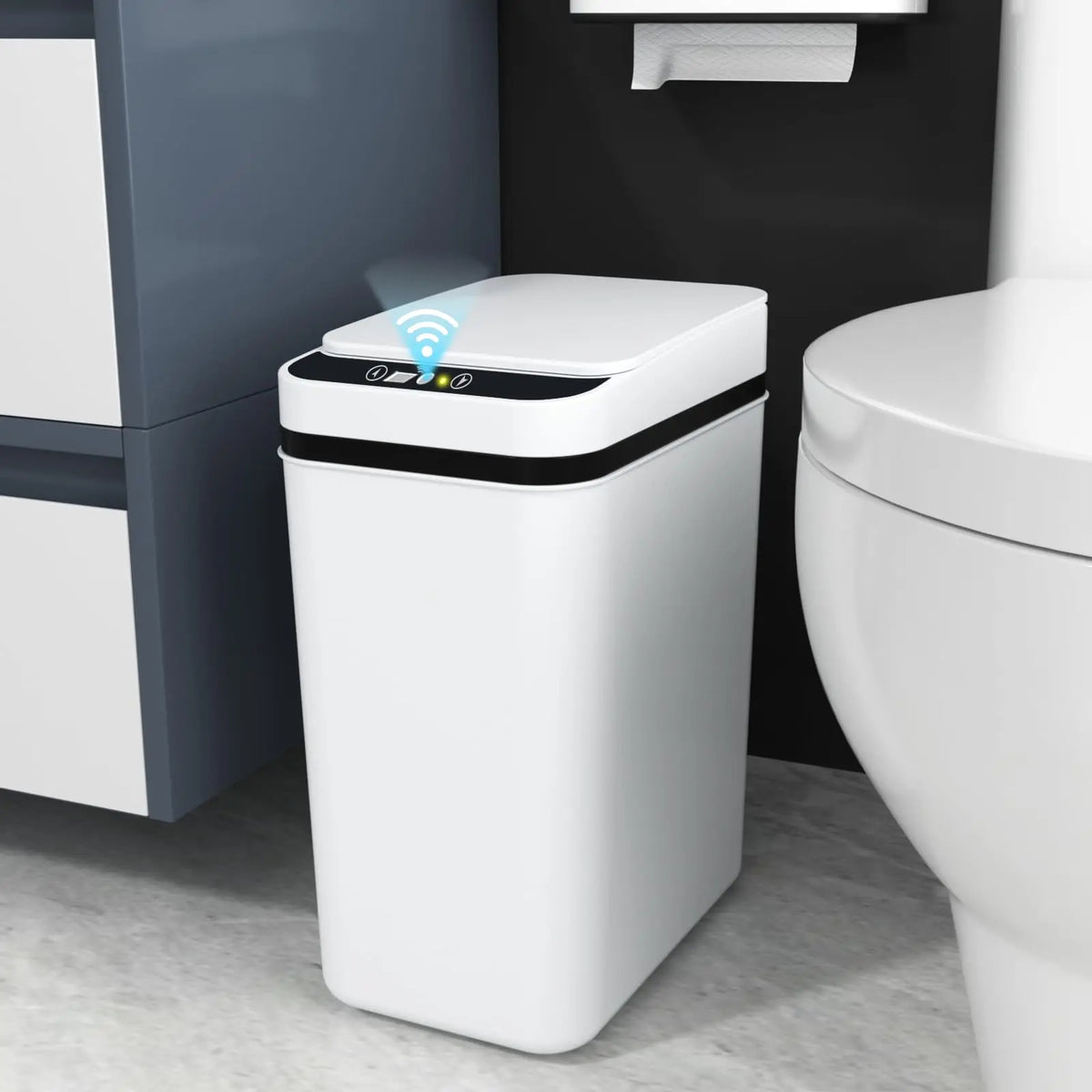 Touchless Motion Sensor Trash Can with Auto-Open Lid