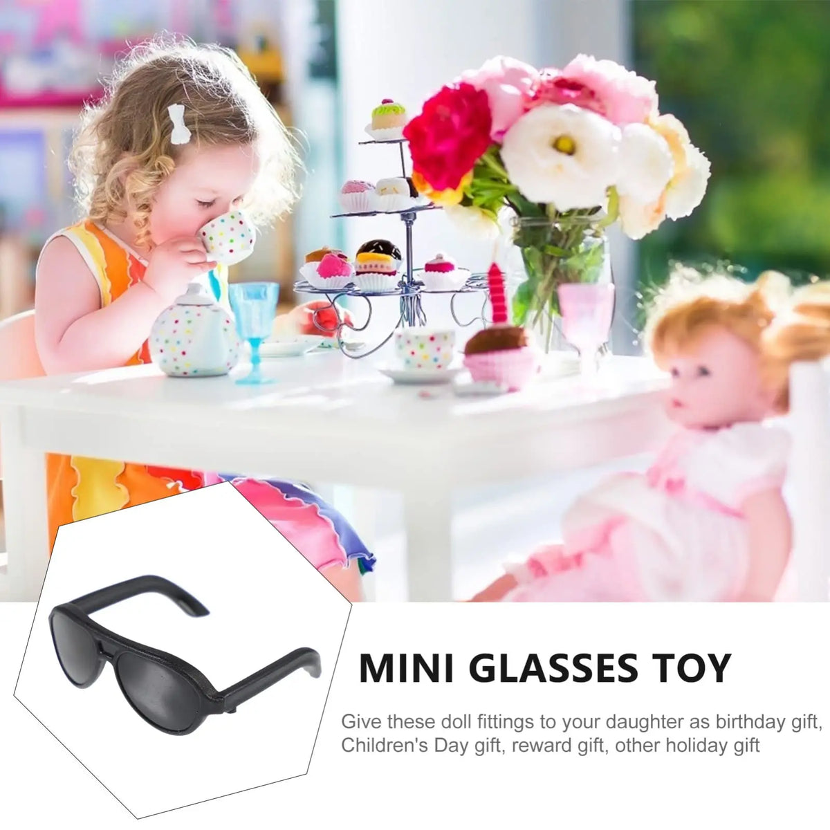 Miniature Doll Sunglasses for Dollhouse Crafts