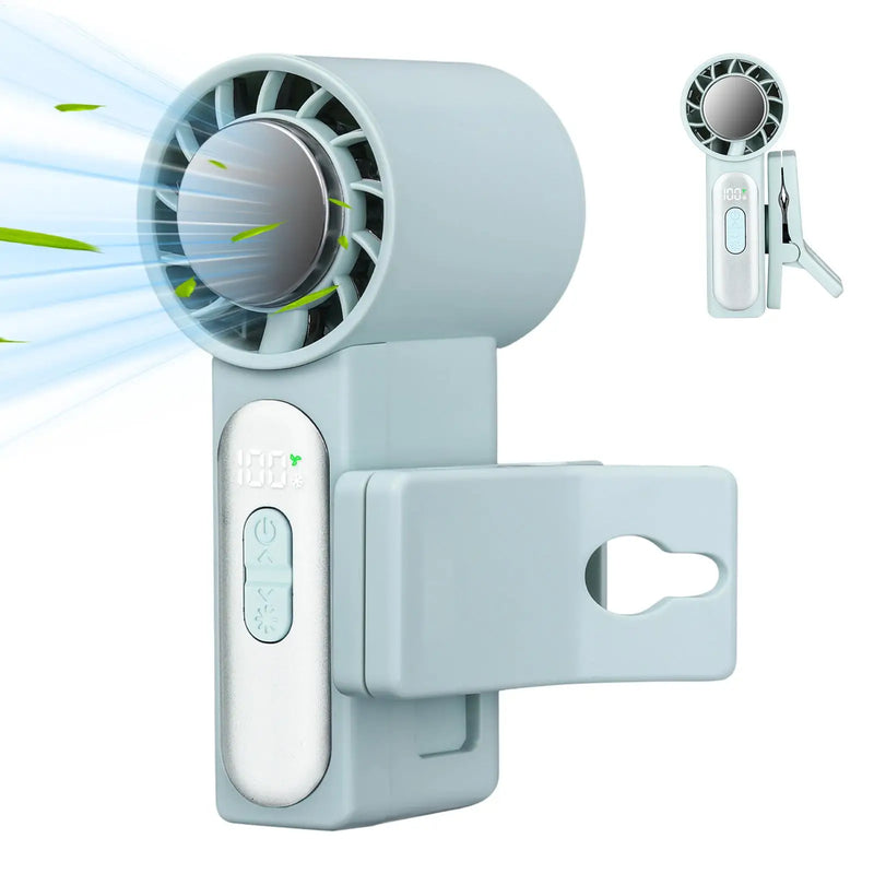 Portable Clip-On Fan with LED Display