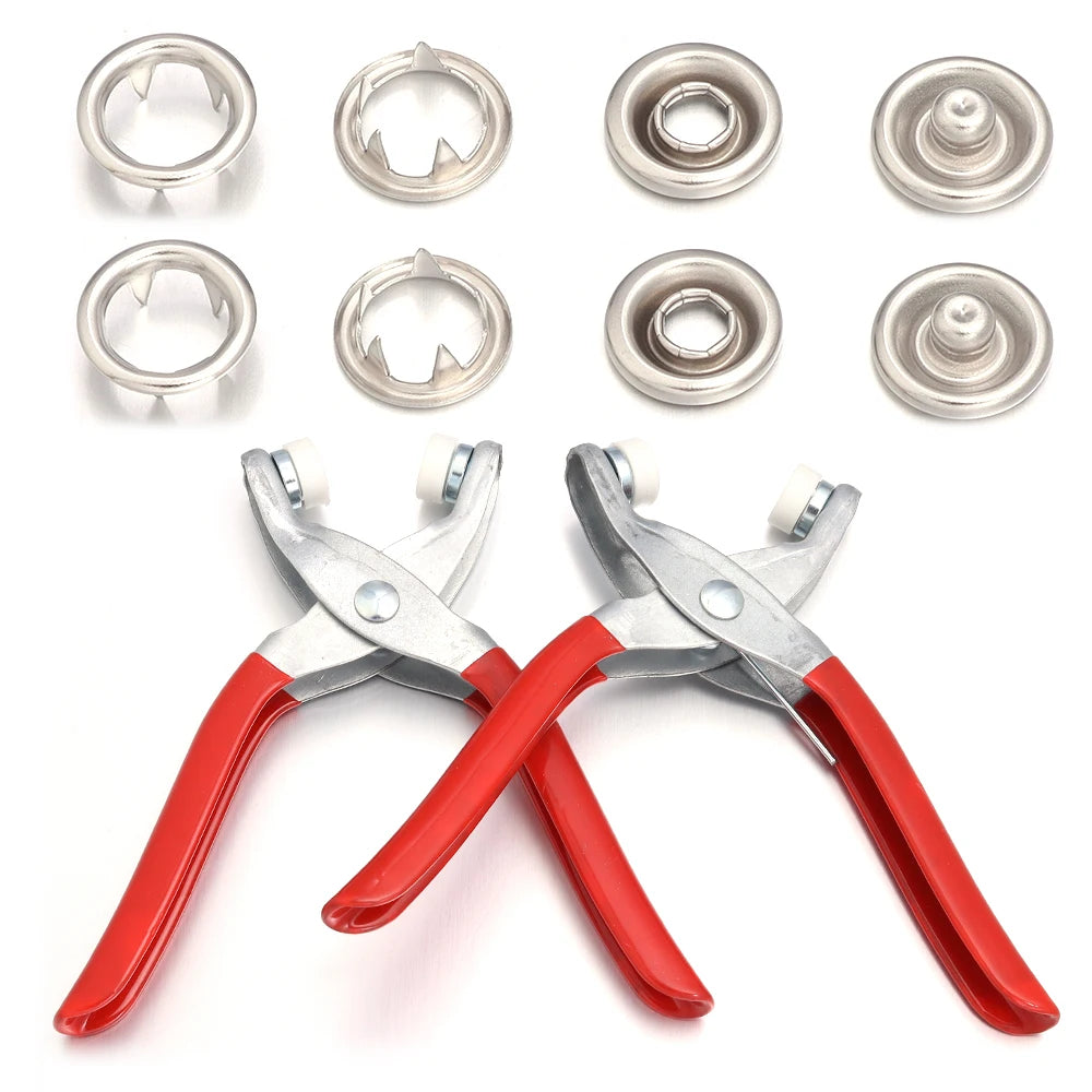 Iron Snap Buttons for DIY Sewing (Set of 50)
