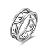 Vintage Hollow Floral Sterling Silver Ring
