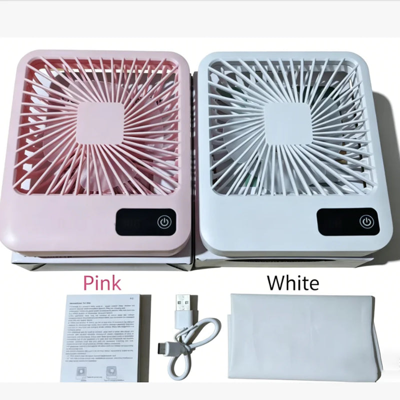 Tragbarer USB-Schreibtischventilator mit LED-Display