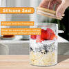Airtight Glass Overnight Oats Jars with Spoon (16 oz)