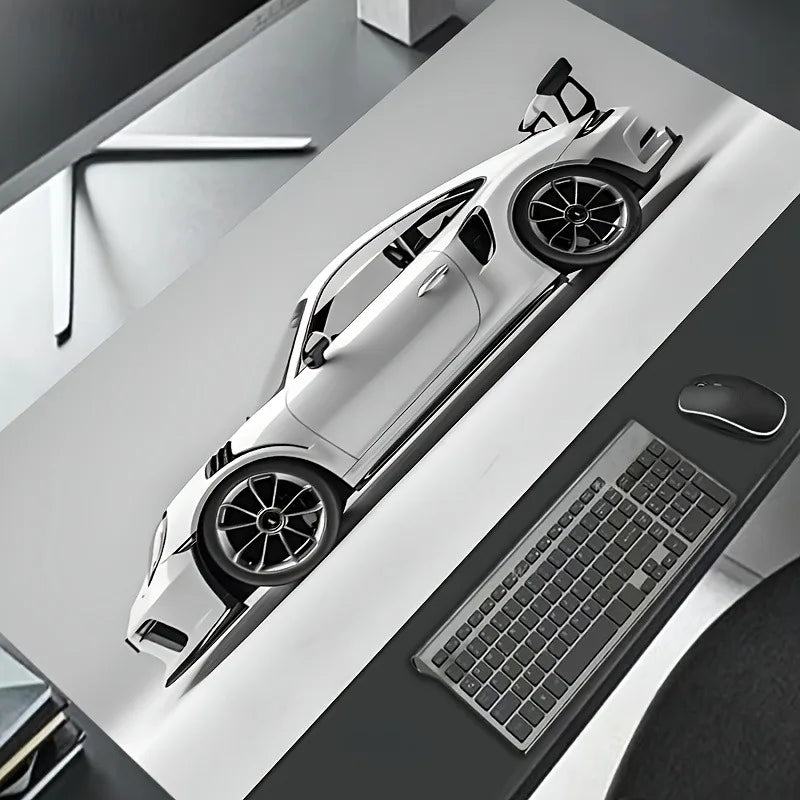 Extra-Large Sports Car Gaming Mouse Pad with Non-Slip Base