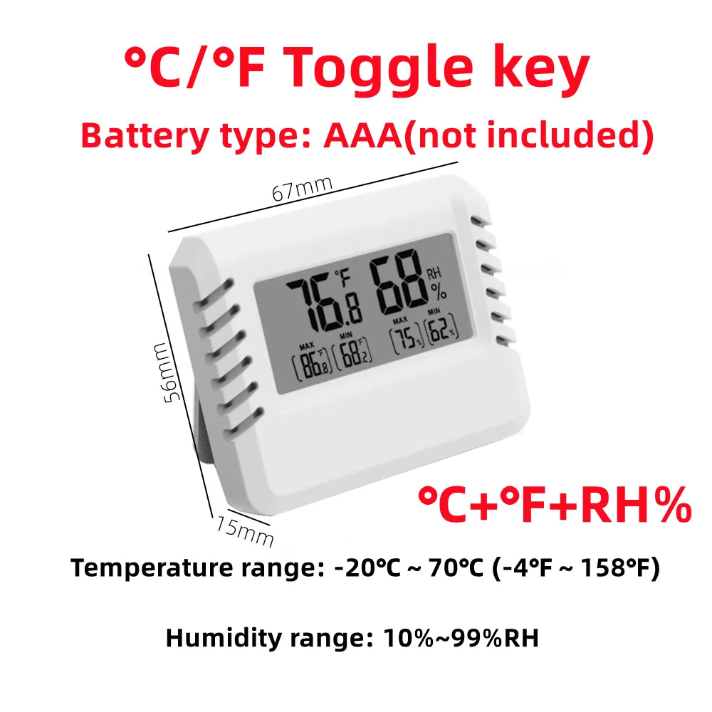 Mini Digital Thermometer and Hygrometer with Probe