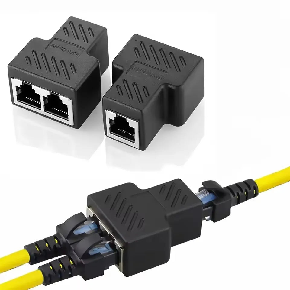 RJ45 Ethernet Coupler with Dual Female Ports