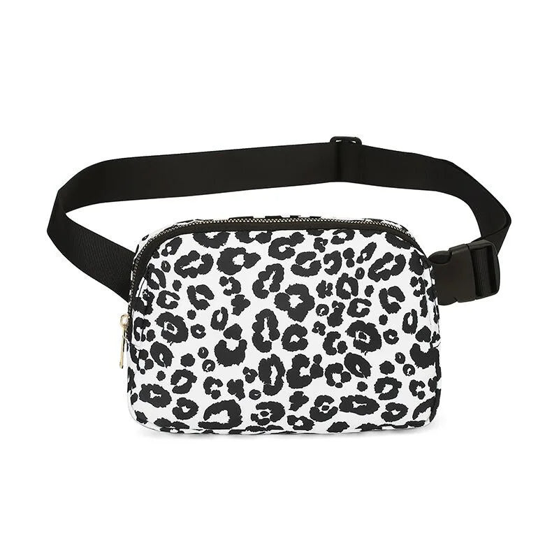 Versatile Nylon Waist Pack with Zippered Pockets
