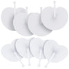 Classic White Folding Paper Hand Fans with Plastic Handles