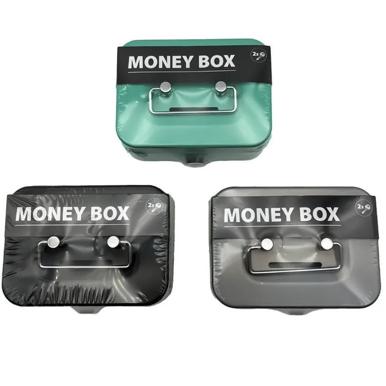 Lockable Piggy Bank with Key – Compact Coin & Key Storage Box