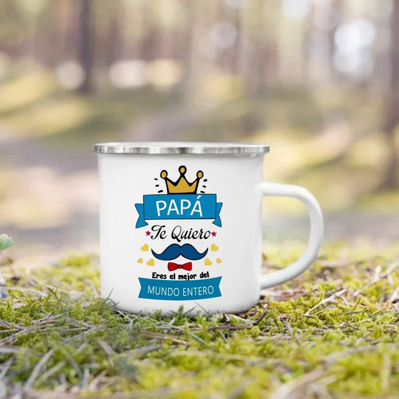 Mug de Camping en Émail « Meilleurs Parents »