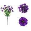 Ramo de Flores Artificiales de Seda Resistente a los Rayos UV para Decoración Exterior