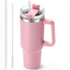 40oz Insulated Tumbler with Handle and Straw