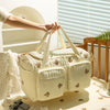 Charming Bear Embroidery Diaper Bag for Modern Parents