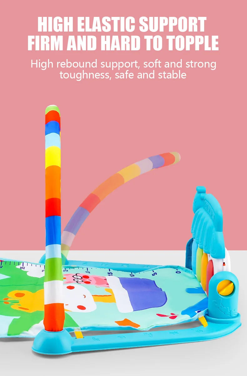 Musical Activity Gym with Kick-and-Play Piano for Babies