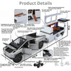 1:24 Diecast Pickup Truck and RV Camper Set with Lights and Sounds