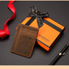 Genuine Leather Slim Card Wallet for Men – Personalized Gift from Dad