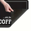 Black Letter Coffee Mat for Countertop