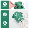 A green interactive musical dancing toy with a light show feature, showing USB charging and safety materials.