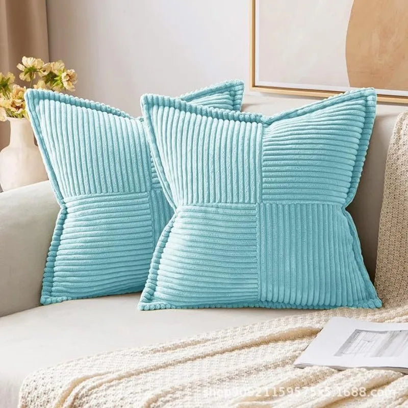 Corduroy Lumbar Pillow Cover for Office and Home