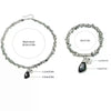 Elegant Crystal Pendant Necklace & Bracelet Set