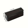 A dark brown rectangular storage box designed for organizing coins and small items.