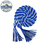 Blue graduation honor cords with double fringe tassels for ceremonies and crafts