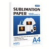 Pack of 100 sheets of A4 sublimation paper suitable for light color soft and hard substrates