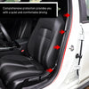 Close-up of a car door showing a rubber seal strip installed on the door frame for noise and dust reduction.