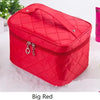 Quilted Cosmetic Bag with Large Capacity for Travel and Organization