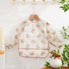 Waterproof Long-Sleeve Baby Bib with Catch-All Pocket