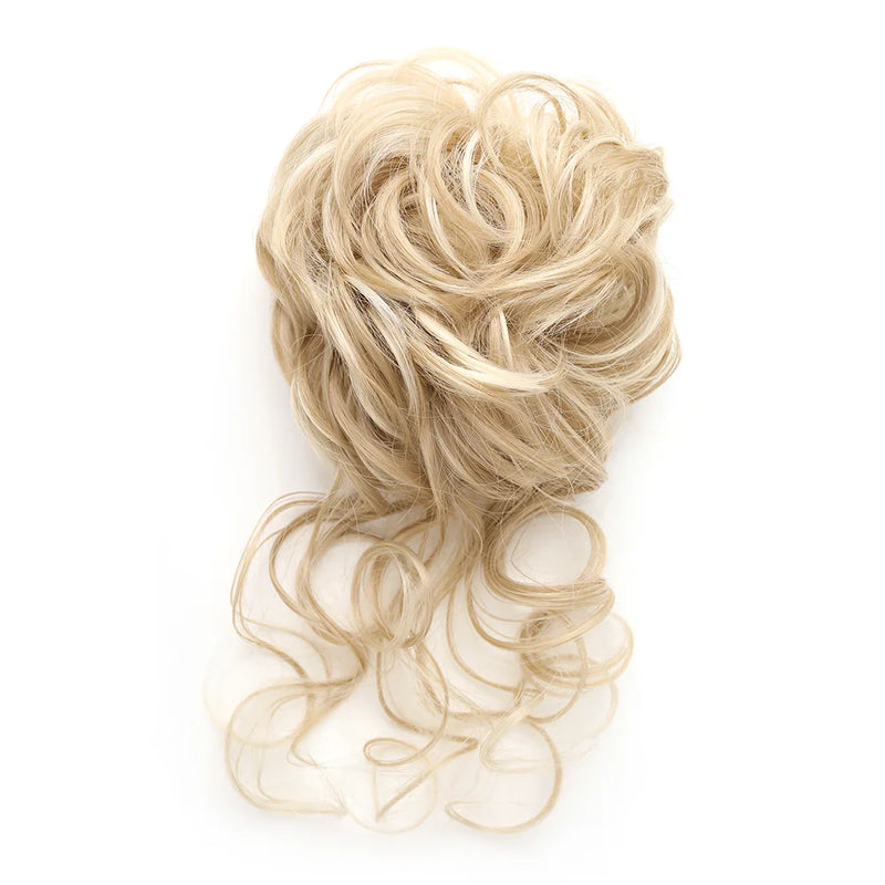 Synthetic Messy Bun Hair Extension with Claw Clip