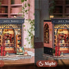 Book Nook DIY Wooden Miniature Kit with LED Lighting