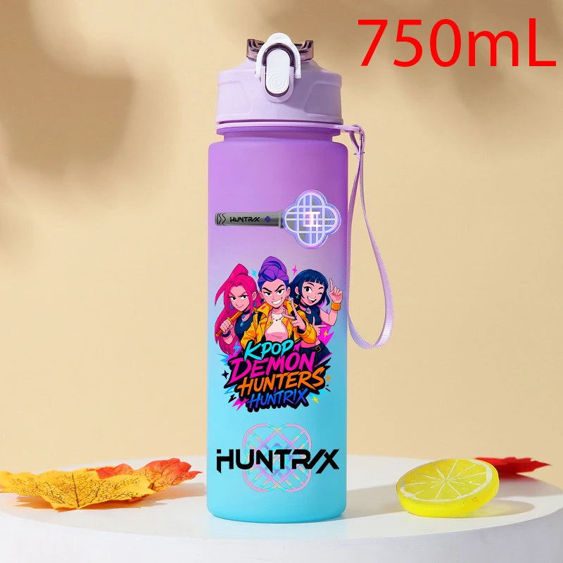 KPOP Demon Hunter 750ml Plastic Water Bottle