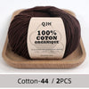 100% Organic Cotton Yarn for Knitting and Crocheting (2-Pack)