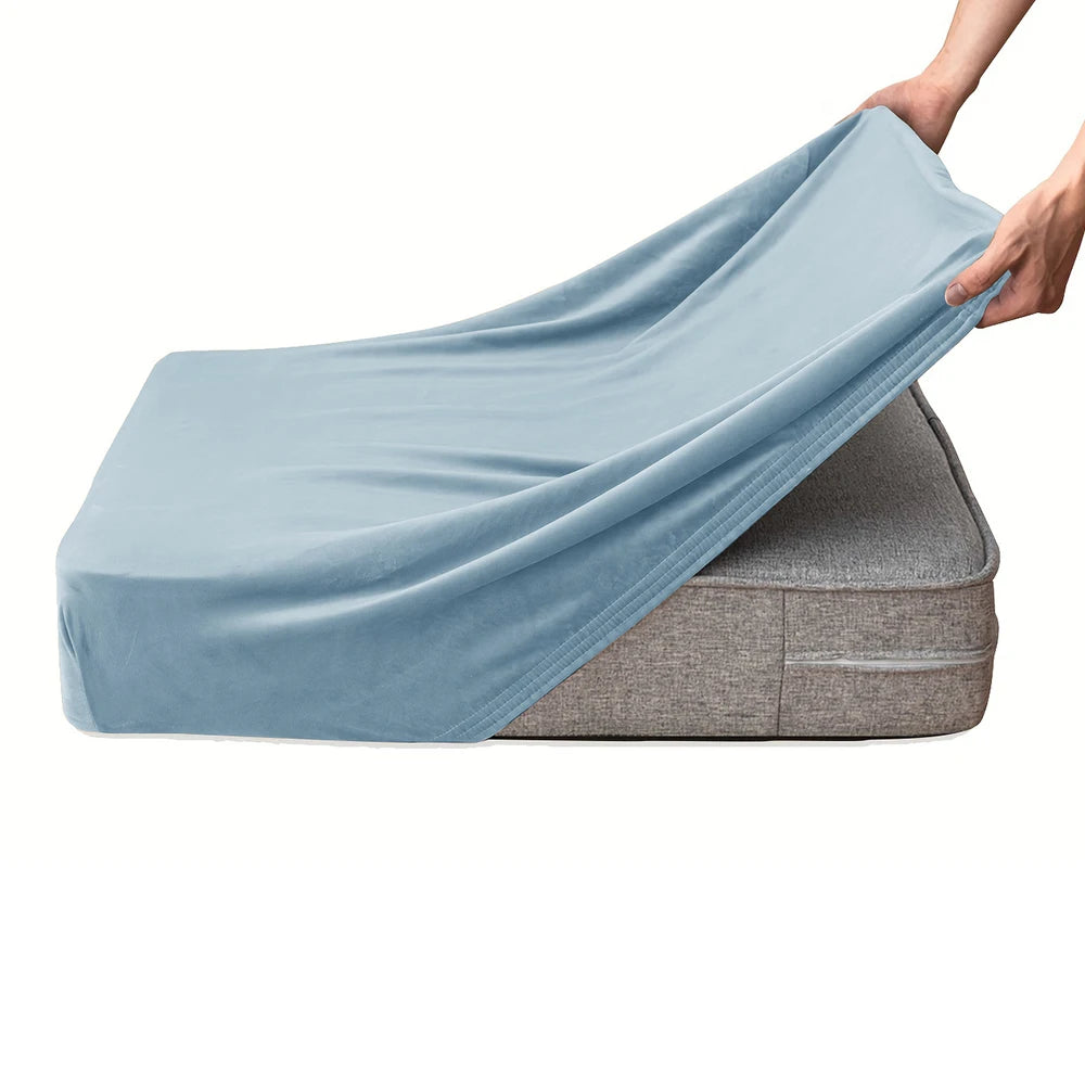 Stretchy Velvet Sofa Cushion Covers – Anti-Slip & Machine Washable