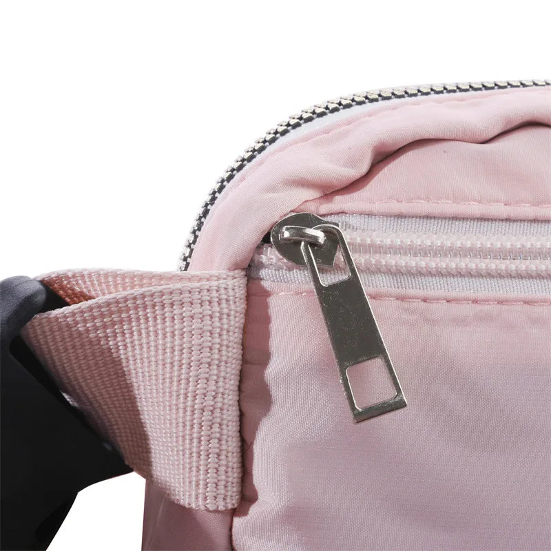Versatile Nylon Waist Pack with Zippered Pockets