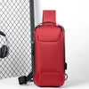 Bolso cruz para hombre rojo multifuncional antirrobo de tirantes