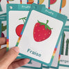 French Vocabulary Flashcards for Kids - Food, Animals, Fruits & Body Parts