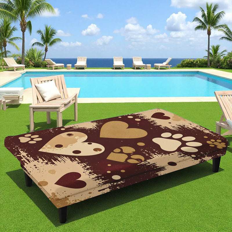 Heart & Paw Print Sofa Cover