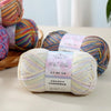 Combed Cotton Blend Gradient Yarn – 4-Ply, 50g Balls
