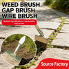 Long-Handle Steel Wire Garden Brush for Weeding and Ground Cleaning