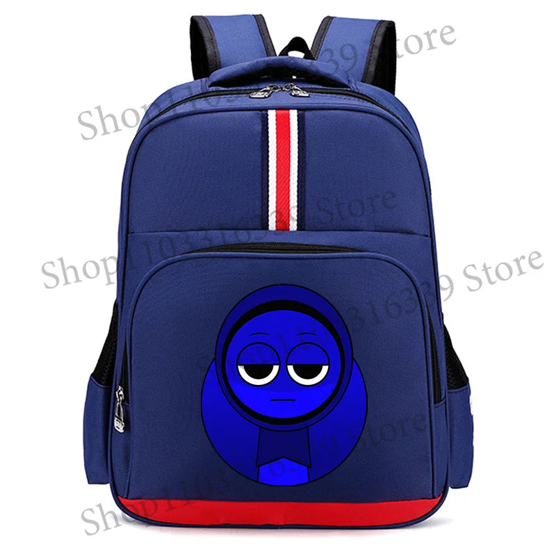 Sprunki Cartoon Backpack – Large Capacity Rucksack for Teens and Adults