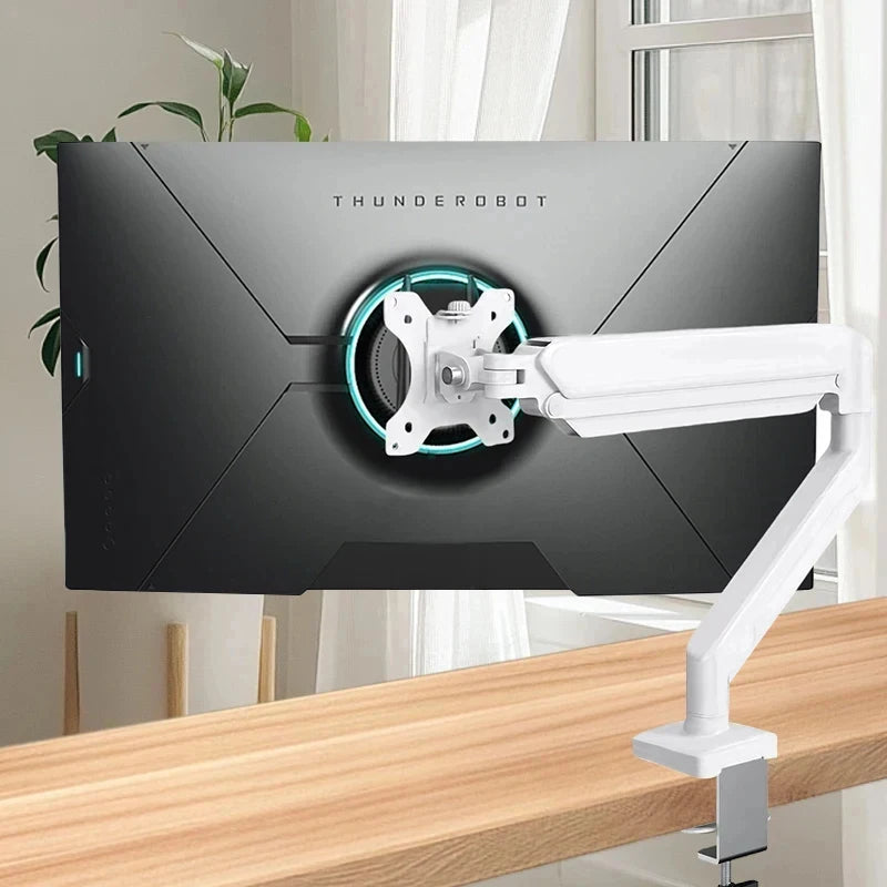 Height-Adjustable Single Monitor Desk Mount Arm