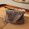 Checkered Striped Cosmetic Bag – Compact Travel Organizer