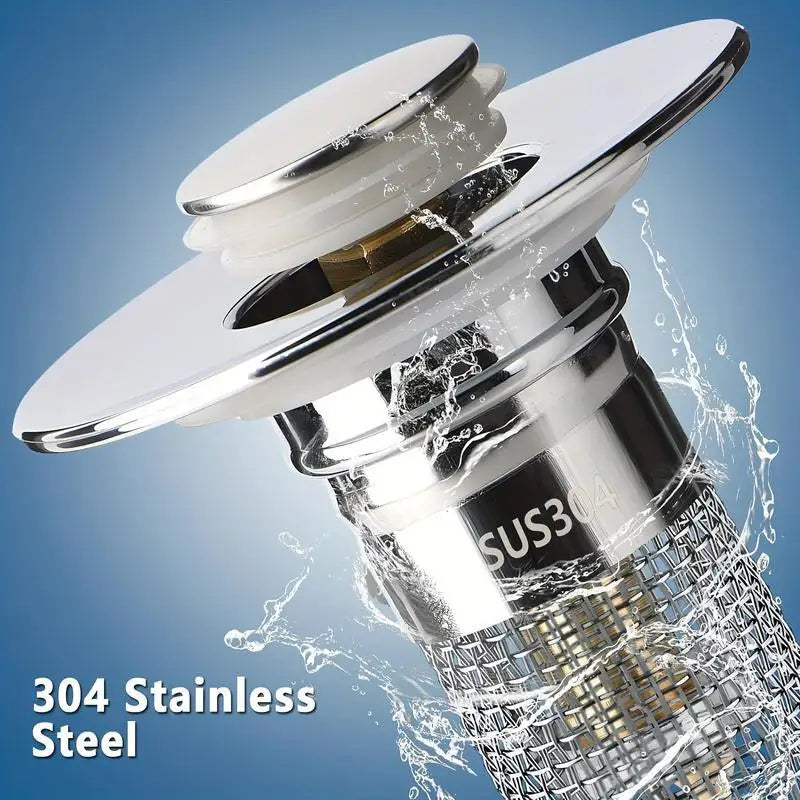 Universal Stainless Steel Pop-Up Drain Filter