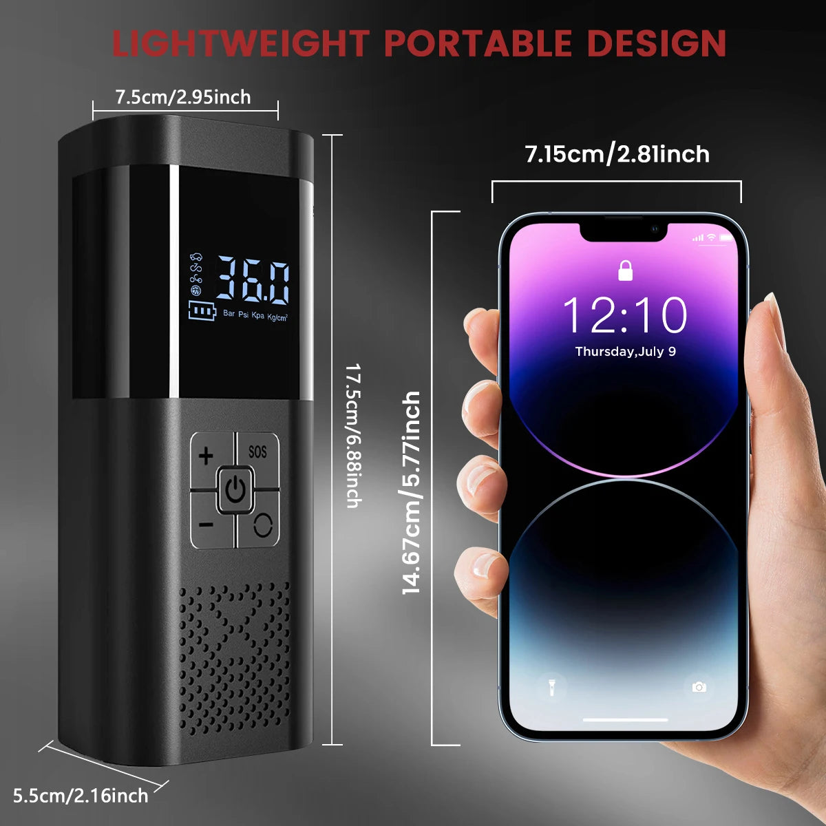 Portable Tire Inflator and Air Compressor