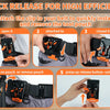 Instructions show how to attach and remove a tool pouch using a quick-release belt clip.