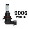 A black LED fog and DRL bulb with a white lens and CE RoHS marking, labeled 9006 WHITE.